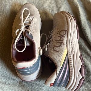 Ryka Cream and Gray Athletic Shoes with Cushioned Design